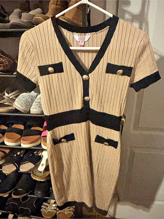 No Boundaries Dresses & Skirts - No Boundaries Ribbed Midi Dress Brown & Black Size Medium
